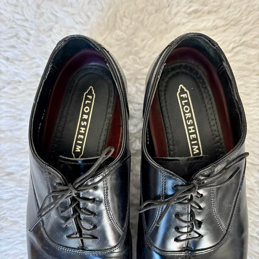 Florsheim Black Leather Oxford Men’s Shoes size 8 D
